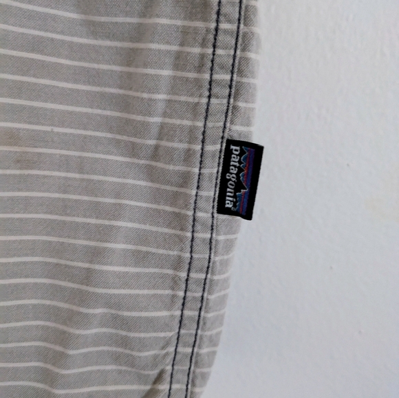 M's Bluffside Shirt Patagonia Mens Striped Size M Organic Cotton Shirt Sleeve - Picture 5 of 5